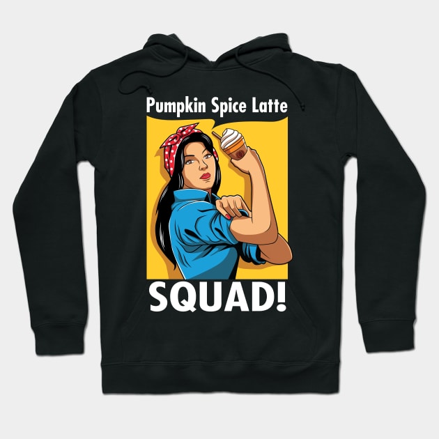 Pumpkin Spice Latte Squad Halloween Gift Hoodie by HCMGift